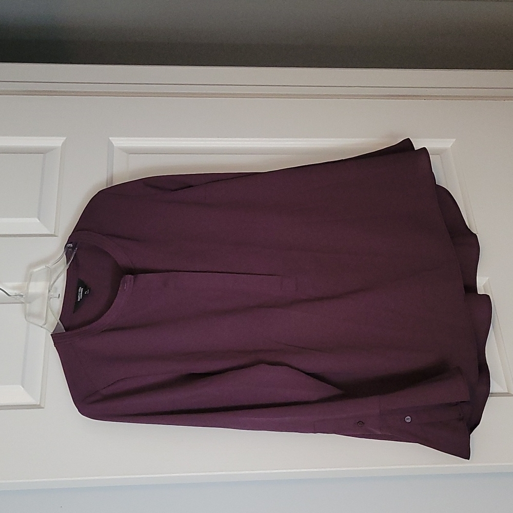 Simply Vera Verawang eggplant blouse Petit Large